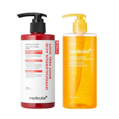 medicube Smooth & Clear Body Care Set – 5-Step Exfoliating & Brightening Routine with Kojic Acid