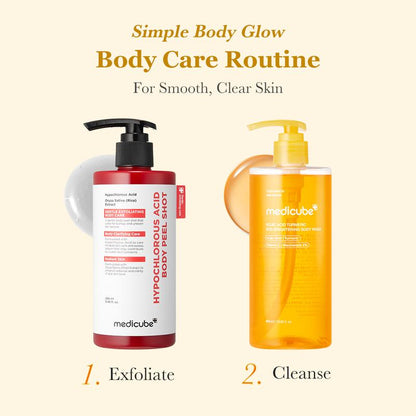 medicube Smooth & Clear Body Care Set – 5-Step Exfoliating & Brightening Routine with Kojic Acid