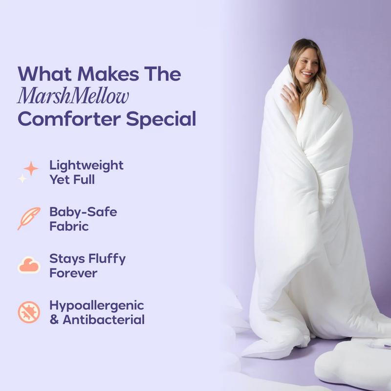 MarshMellow Comforter + 2 Cooling Puff Pillows - image 3
